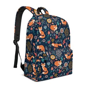 roftidzo fox backpack daypack office travel, lightweight laptop backpack bookbag for teens boys girls