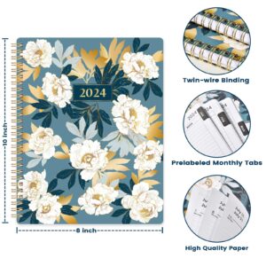 2024 Planner - Planner 2024, 2024 Weekly and Monthly Planner from Jan. 2024 - Dec. 2024, 8" x 10", Thick Paper, Spiral Bound, Flexible Cover