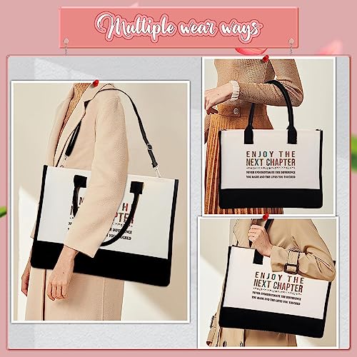 GevGuxLuo Retirement Gifts for Women 2024, Coworker Gifts Going Away Gift Leaving Gift Farewell Gift for Coworker Colleague Boss Leader Friends -Funny Tote Bag Gift for Coworker