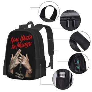 TUNLEY Anuel Rapper AA Singer Backpack Large Capacity Leisure Travel Backpack Book Bag Outgoing Daypack 12.5x5.5x16.5 inch