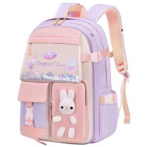 feuwink backpacks for girls cute backpacks for kids school waterproof backpack that reduces shoulder pressure suitable for children (pink2)