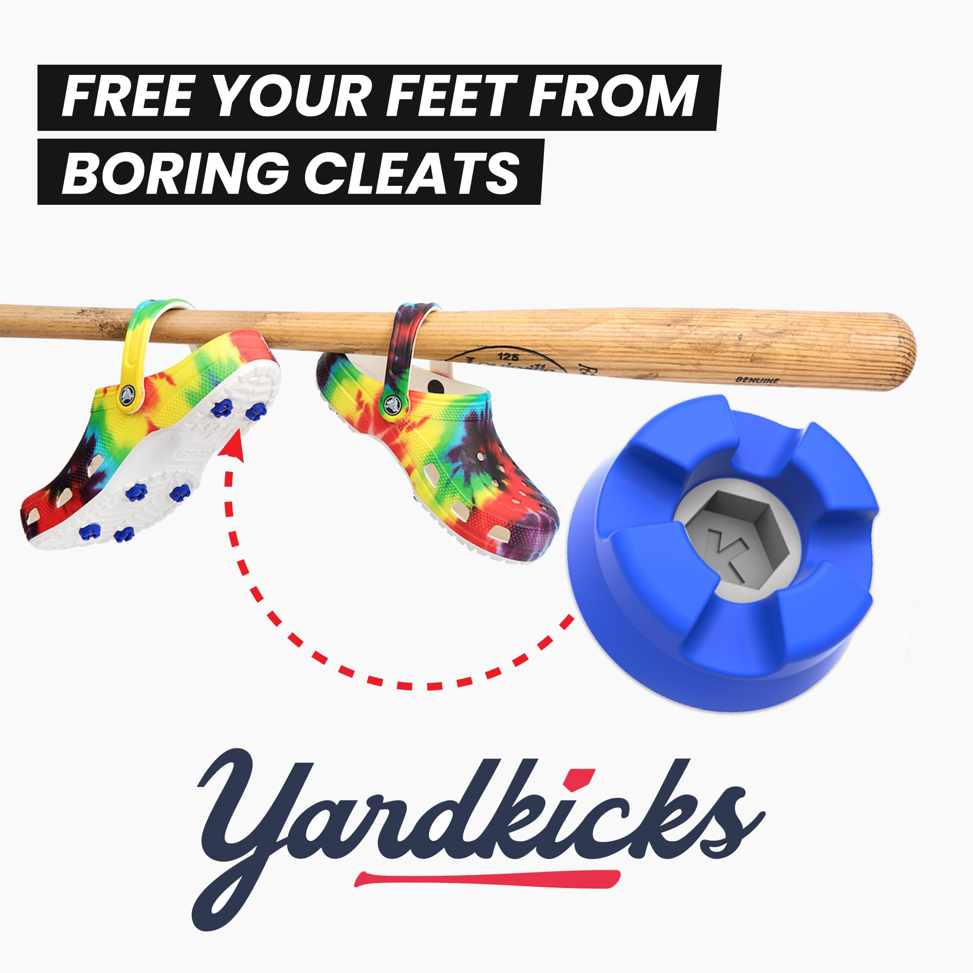 Yardkicks Traction Kit: DIY Baseball Softball Cleats for Your Shoes - Transform Sneakers Into Custom Cleats - Unisex Spikes - 20 Studs - Ideal Gift for Ball Players & Kids to Boost Field Traction