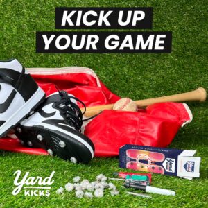 Yardkicks Traction Kit: DIY Baseball Softball Cleats for Your Shoes - Transform Sneakers Into Custom Cleats - Unisex Spikes - 20 Studs - Ideal Gift for Ball Players & Kids to Boost Field Traction