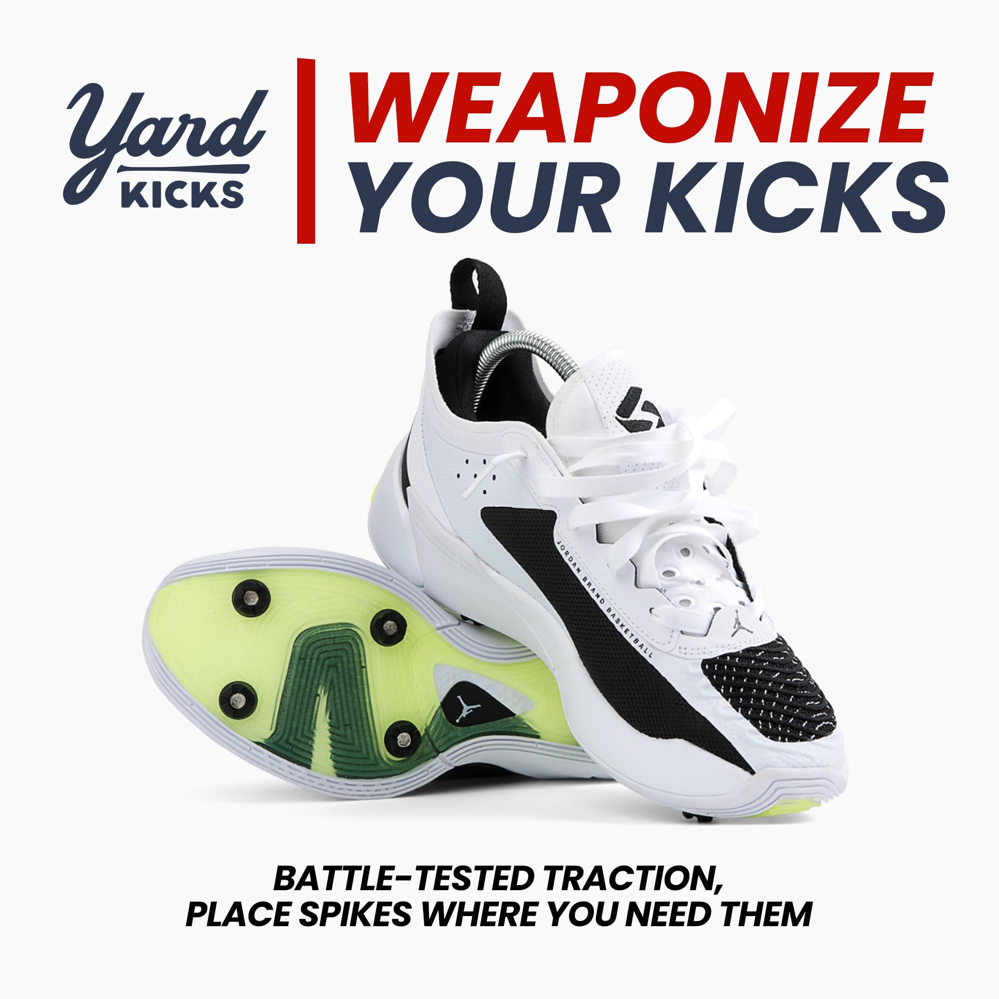 Yardkicks Traction Kit: DIY Baseball Softball Cleats for Your Shoes - Transform Sneakers Into Custom Cleats - Unisex Spikes - 20 Studs - Ideal Gift for Ball Players & Kids to Boost Field Traction