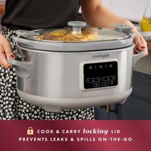 Crock-Pot 7-Quart Cook & Carry™ Slow Cooker with Sous Vide,Programmable, Stainless Steel