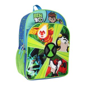 bioworld ben 10 backpack omnitrix omniverse 16" alien force kids school travel backpack