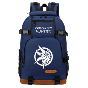 waroost unisex monster hunter daypack student lightweight bookbag,wear-resistant laptop bag graphic knapsack for teen