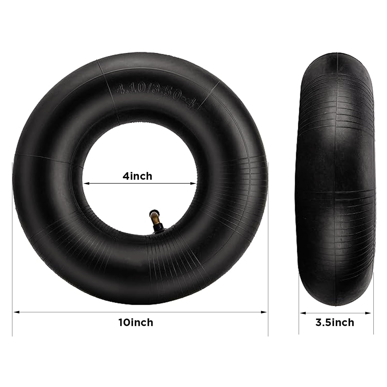 2Pcs 4.10/3.50-4" Inner Tube Tire Replacement with TR-87 Bent Valve Stem, Replacement Lawn Mower Tire Tubes,Wheelbarrow Tires,for Hand Truck tires,Tractor, Garden Carts, Mowers,Wagon,and More