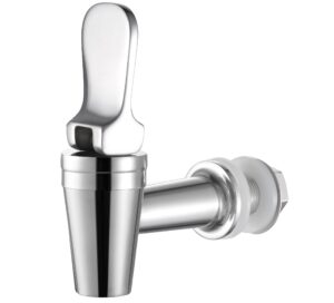 stainless works sss031 stainless steel beverage dispenser spigot (fits 5/8" opening, push or pull to dispense, polished finish, w/tightening tool)