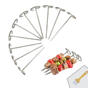 bbq vertical skewers sticks stainless steel barbecue grill skewers for air fryer stainless steel skewer stand air fryer grill accessories