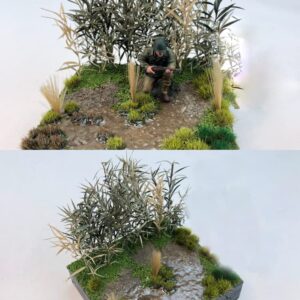 Warmtree Miniature Shrubs Model Bushes Long Shrub Diorama Trees Model Trees for Train Landscape Railroad Scenery Sand Military Layout Model, Green