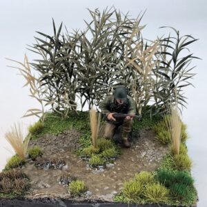 Warmtree Miniature Shrubs Model Bushes Long Shrub Diorama Trees Model Trees for Train Landscape Railroad Scenery Sand Military Layout Model, Green