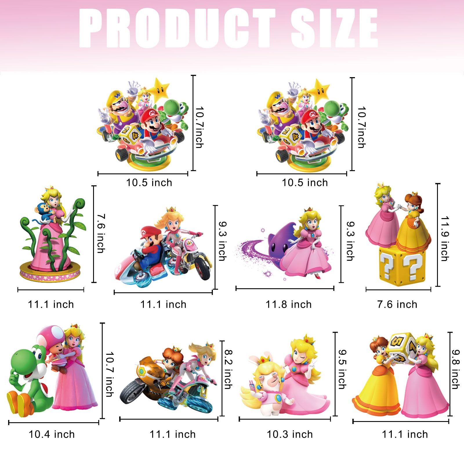 Princess Peach Door Sign Banner,Hanging Banner,Porch Sign Banners Princess Peach Birthday Decorations for Princess Peach Birthday Party Supplies