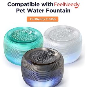 FEELNEEDY 12 Pack Cat Water Fountain Filter & 6 Pack Pump Sponges & 6 Pack Sound-Absorbing Sponges, Pet Water Fountain Filter for 84 fl oz/2.5L Cat Water Fountain (F-016B)