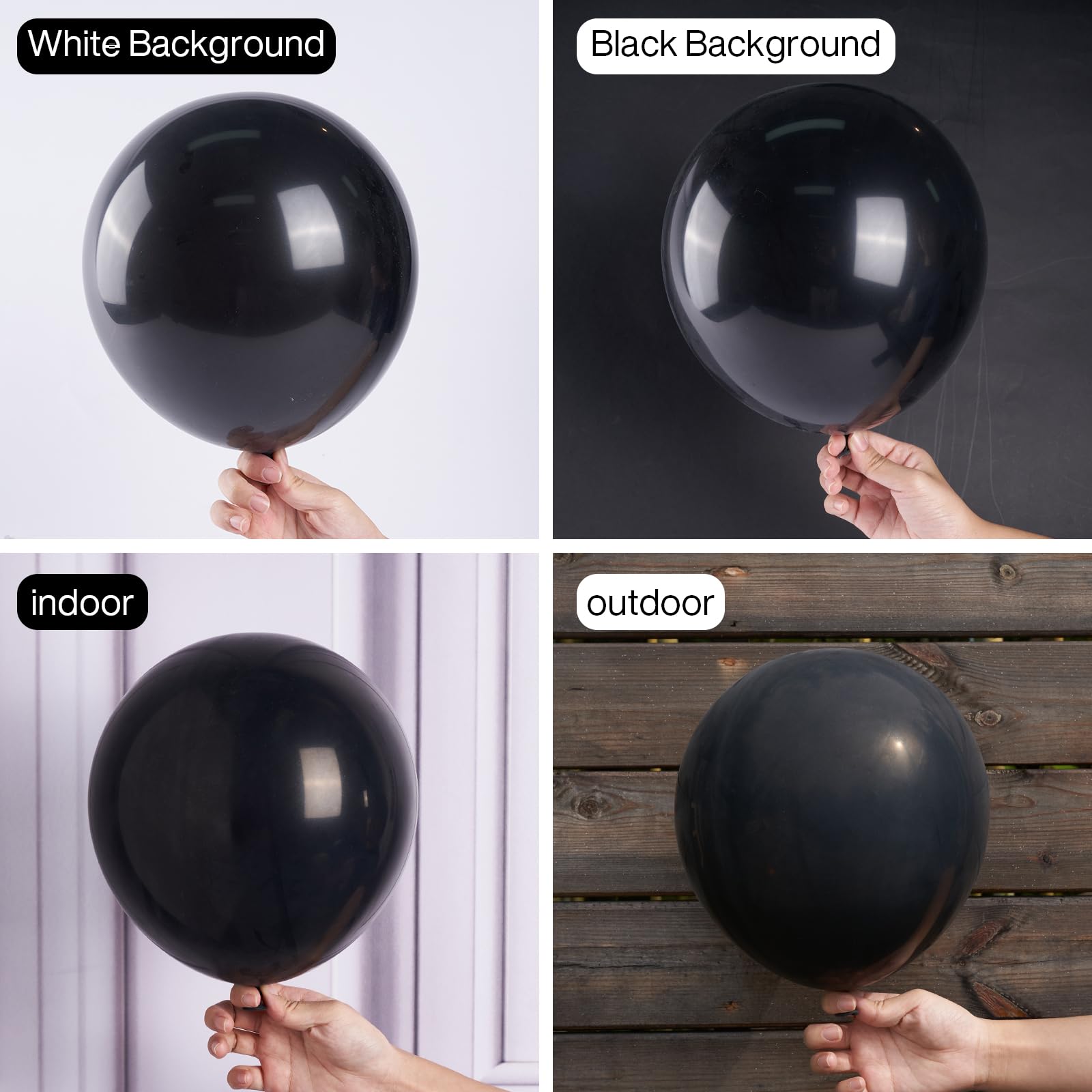 PartyWoo Black Balloons, 125 pcs Black Balloons Different Sizes Pack of 36 Inch 18 Inch 12 Inch 10 Inch 5 Inch for Balloon Garland Arch as Birthday Decorations, Party Decorations, Wedding Decorations