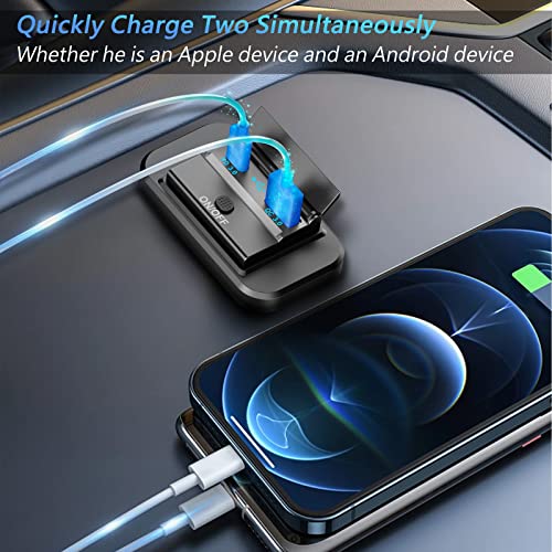 Dual Quick Charge 3.0, RV USB Outlet Qidoe Panel Wall Mount 12 Volt USB Outlet Car Accessories with Power Switch and Cover for RV Cars Truck Golf Cart