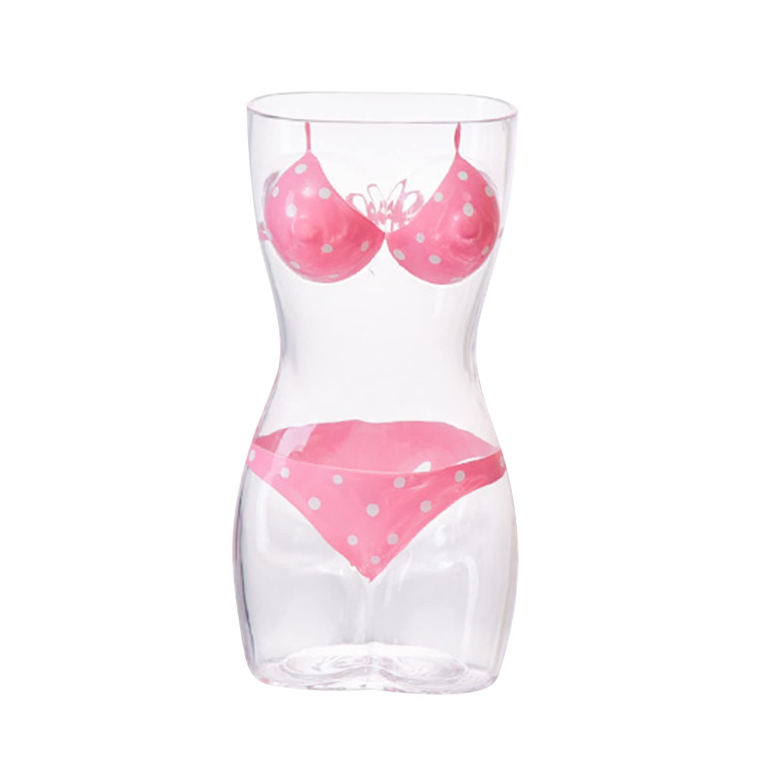 TAXXII Women Body Shape Wine Glasses, Bikini Drinking Glass, Transparent Cocktail Shaker Shot Glass, Beer Goblet Wine Cocktail Juice Glass for Bars, Night Clubs, Hotels, Party(Pink 60ml)