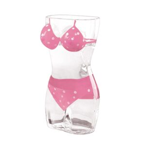 TAXXII Women Body Shape Wine Glasses, Bikini Drinking Glass, Transparent Cocktail Shaker Shot Glass, Beer Goblet Wine Cocktail Juice Glass for Bars, Night Clubs, Hotels, Party(Pink 60ml)