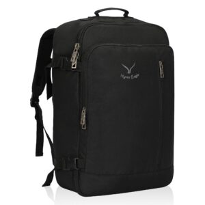 hynes eagle carry on backpack 38l large travel backpack for women flight approved weekender bag laptop backpack men 15 inches black 2023