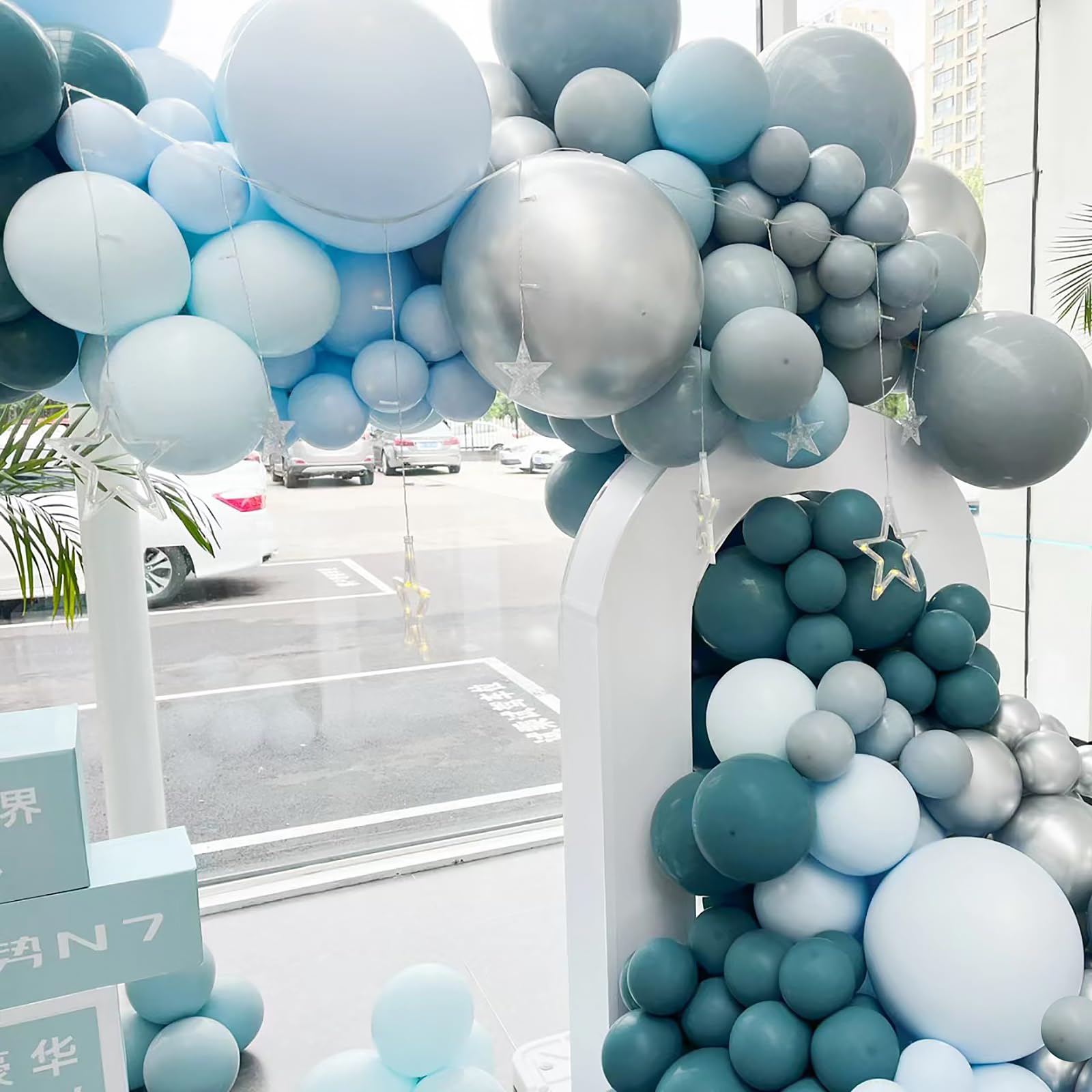 Dusty Blue Balloons 83pcs 18/12/10/5 Inch Different Sizes Dark Teal Slate Blue Balloon Garland Arch Kit for Wedding Baby Shower Birthday Party Decorations