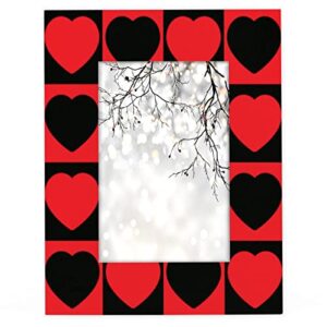 red black 5x7 picture frame love heart wood photo frames for table top display wall mounting fits 5x7 pictures home office decor