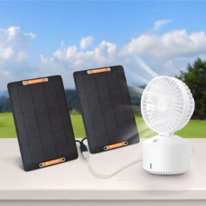 FlexSolar 2 Packs Mini USB Solar Panel Small 5V 6W Solar Chargers with High Performance Monocrystalline for Camera,Water Pump,Small Fan,Bicycle,Power Bank,Camping Lanterns
