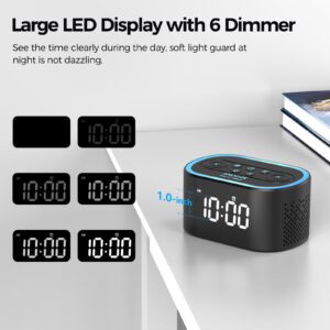 Reacher Digital Alarm Clock & White Noise Sound Machine, 21 Soothing Sounds, 7 Wake Up Sounds, 8 Night Lights, 32-Level Volume, 9 Sleep Timer, Memory Function for Adult, Kid, Bedside, Bedroom