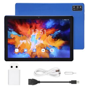 10.1 Inch Tablet, 5G WiFi Octa Core CPU 8GB RAM 128GB ROM Smart Tablet, 8800mAh Gaming Tablet with Dual Camera for Family, Office, School 100‑240V