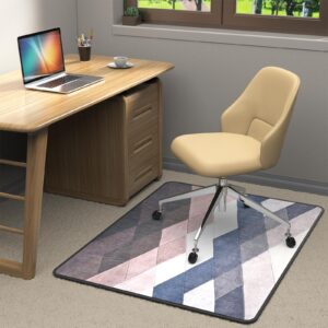 desk chair mat for hardwood floor & tile floor 55"x35" office chair mat for rolling chairs corduroy material -100% non-slip backing -washable floor mat for office/home roll packaging