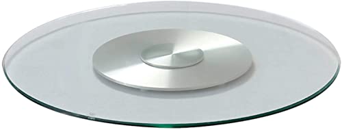 Round Glass Table Top | Tempered Glass Lazy Susan Turntable | 23"~47″ Diameter Premium Round Circular Tempered Glass Turntable | Rotating Serving Plate (Size : 60cm/23in)