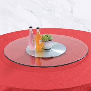 Round Glass Table Top | Tempered Glass Lazy Susan Turntable | 23"~47″ Diameter Premium Round Circular Tempered Glass Turntable | Rotating Serving Plate (Size : 60cm/23in)