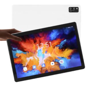 10.1 Inch Tablet, 5G WiFi Octa Core CPU 8GB RAM 128GB ROM Smart Tablet, Portable Gaming Tablet with Dual Camera for Family, Office, School 100‑240V