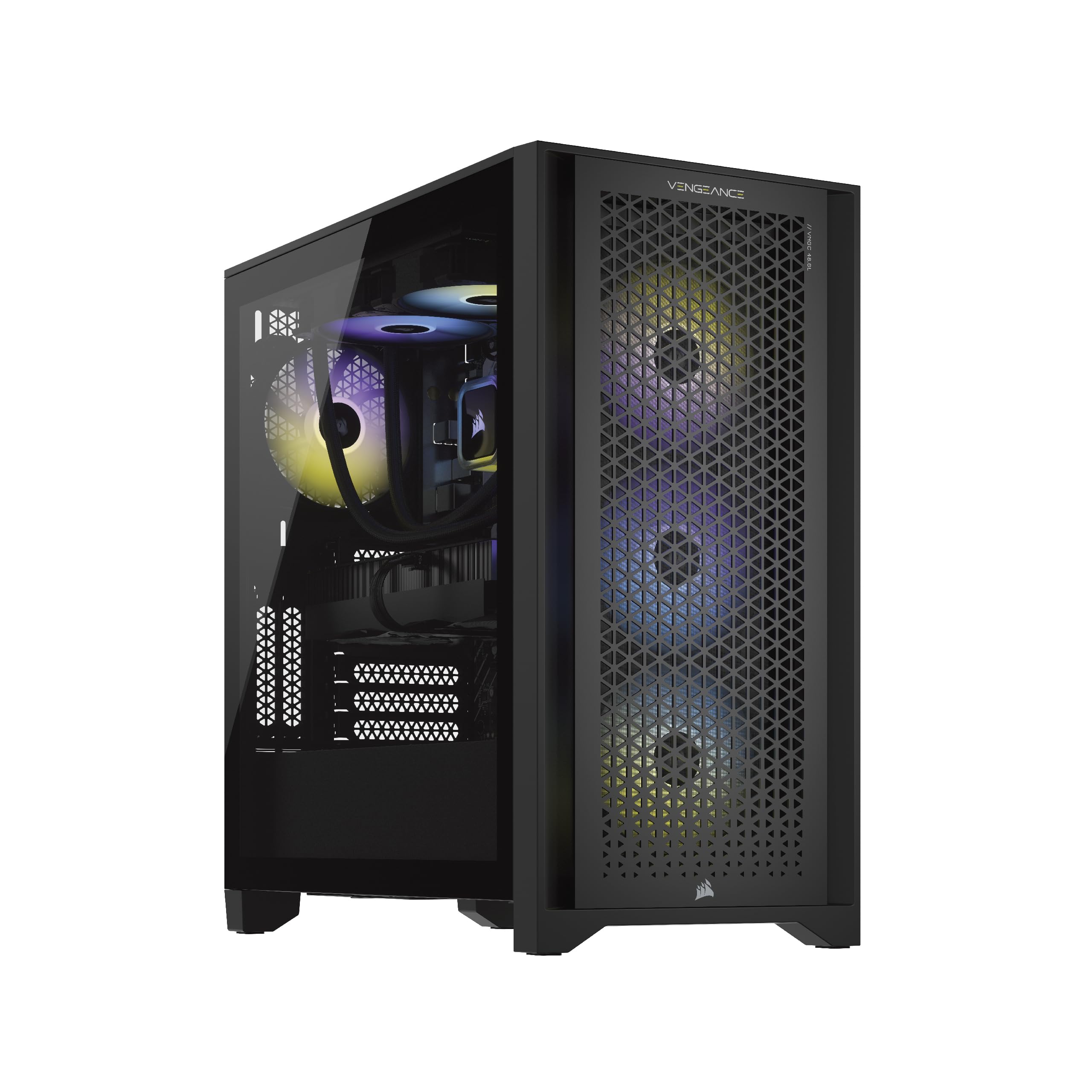 Corsair Vengeance i7400 Series Gaming PC - Liquid Cooled Intel® Core™ i7 13700K CPU - NVIDIA® GeForce RTX™ 4070 Graphics - 32GB Vengeance RGB DDR5 5600MHz Memory - 1TB M.2 NVMe SSD - Black