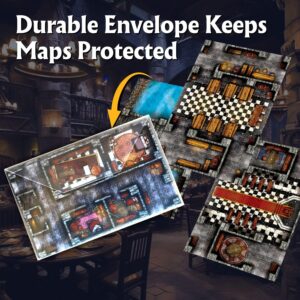 Arcknight The Graystone Castle Roleplaying Battlemaps; 16 Modular RPG Maps in 8 Double-Sided Pages, 1" Square Grid, Modular & Versatile Design for Tabletop Gaming - for D&D, Pathfinder and More