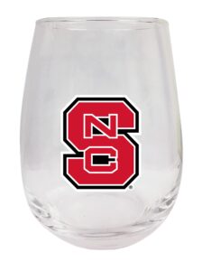 r and r imports nc state wolfpack 15 oz stemless wine glass officially licensed collegiate product