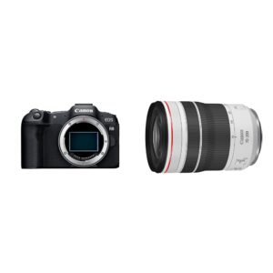 canon eos r8 full-frame mirrorless camera (body only), rf mount, 24.2 mp, 4k video, digic x image processor, subject detection & tracking, compact, and rf70-200mm f4 l is usm (4318c002)