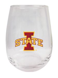 r and r imports iowa state cyclones 15 oz stemless wine glass officially licensed collegiate product