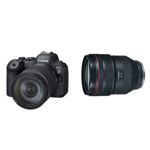canon eos r6 mark ii rf24-105mm f4 l is usm kit with rf 28-70mm f/2l usm lens, black - 2965c002