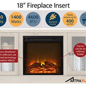 Ameriwood Home Ratcliff Electric Fireplace Mantel, White