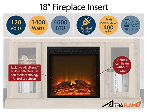 Ameriwood Home Ratcliff Electric Fireplace Mantel, White