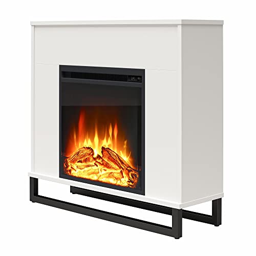 Ameriwood Home Ratcliff Electric Fireplace Mantel, White