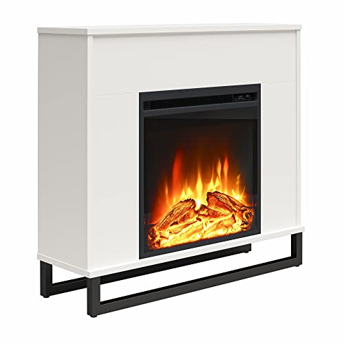 Ameriwood Home Ratcliff Electric Fireplace Mantel, White