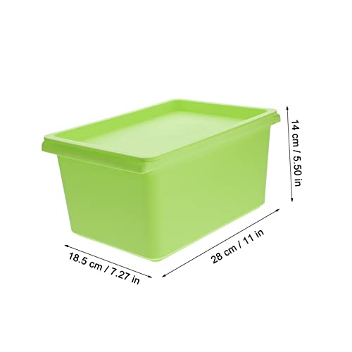 CIYODO Box Storage Box with Lid Storage Station Cube Plastic Storage Container Plastic Sundries Storage Room Organization Closet Organizers Desk Organizer Jewelry Pp Office Refrigerator