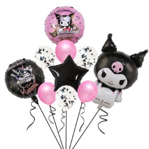 10pcs cute anime party decoration balloons,aluminum film material double sided balloons,anime theme party supplies,kawaii birthday party ballons (lm-01)