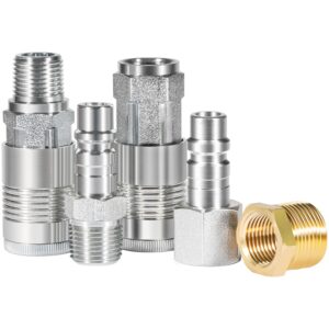 1/2" npt g style air coupler plug and air hose fittings reducer bushing kit s-224 for require more than 60 scfm (5pcs)
