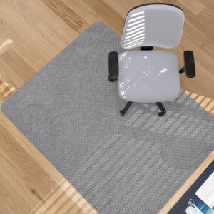 2pack office chair mat for hardwood floor & tile floor 55"x35" desk chair mat for rolling chairs corduroy material -100% non-slip backing -washable floor mat for office/home roll packaging