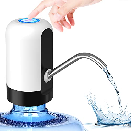 GetKen 5 Gallon Water Dispenser Pump Rechargeable, Water Dispenser for 5 Gallon Bottle Bottom Loading, Portable USB Charging Automatic Drinking Mini Water Jug Dispenser