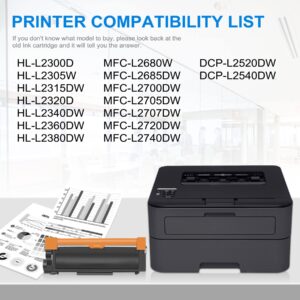 TN660 TN-660 High-Yield Toner Cartridge (2PK,Black) | Replacement for Brother HL-L2305W L2320D L2360DW L2380DW MFC-L2680W L2700DW L2707DW L2740DW DCP-L2520DW L2540DW Printer