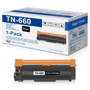 tn660 tn-660 toner cartridge high-yield (1black) replacement for brother hl-l2300d l2340dw l2360dw l2380dw mfc-l2680w l2707dw l2720dw l2740dw dcp-l2520dw l2540dw printer