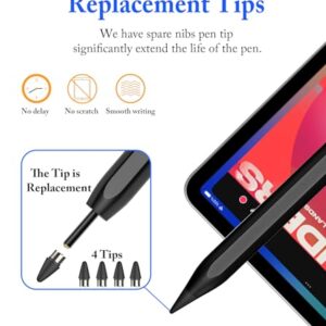 Active Stylus Pens for Touch Screens, DOGAIN Pencil for Android, Rechargeable Tablet Pen POM Tip Magnetic iPad Pencil for iPad/Pro/Air/Mini/iPhone/Samsung/Lenovo/iOS/Android and Other Touch Screen